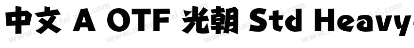 中文 A OTF 光朝 Std Heavy字体转换